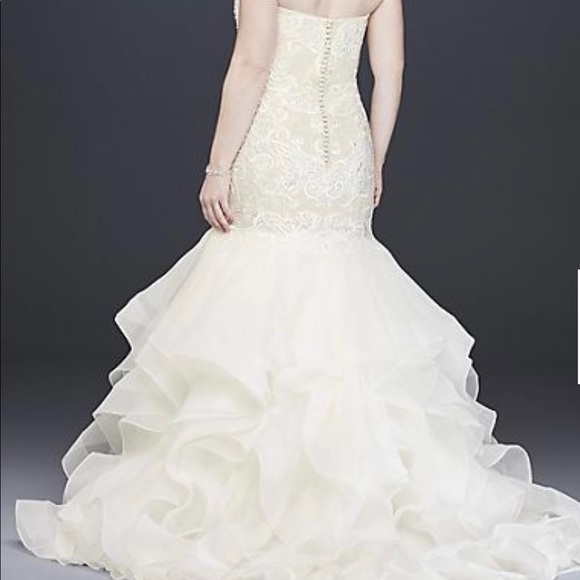 For Sale. Brand New Wedding Dress from David’s Bridal. Oleg Cassini Size 10US. - Picture 2 of 11
